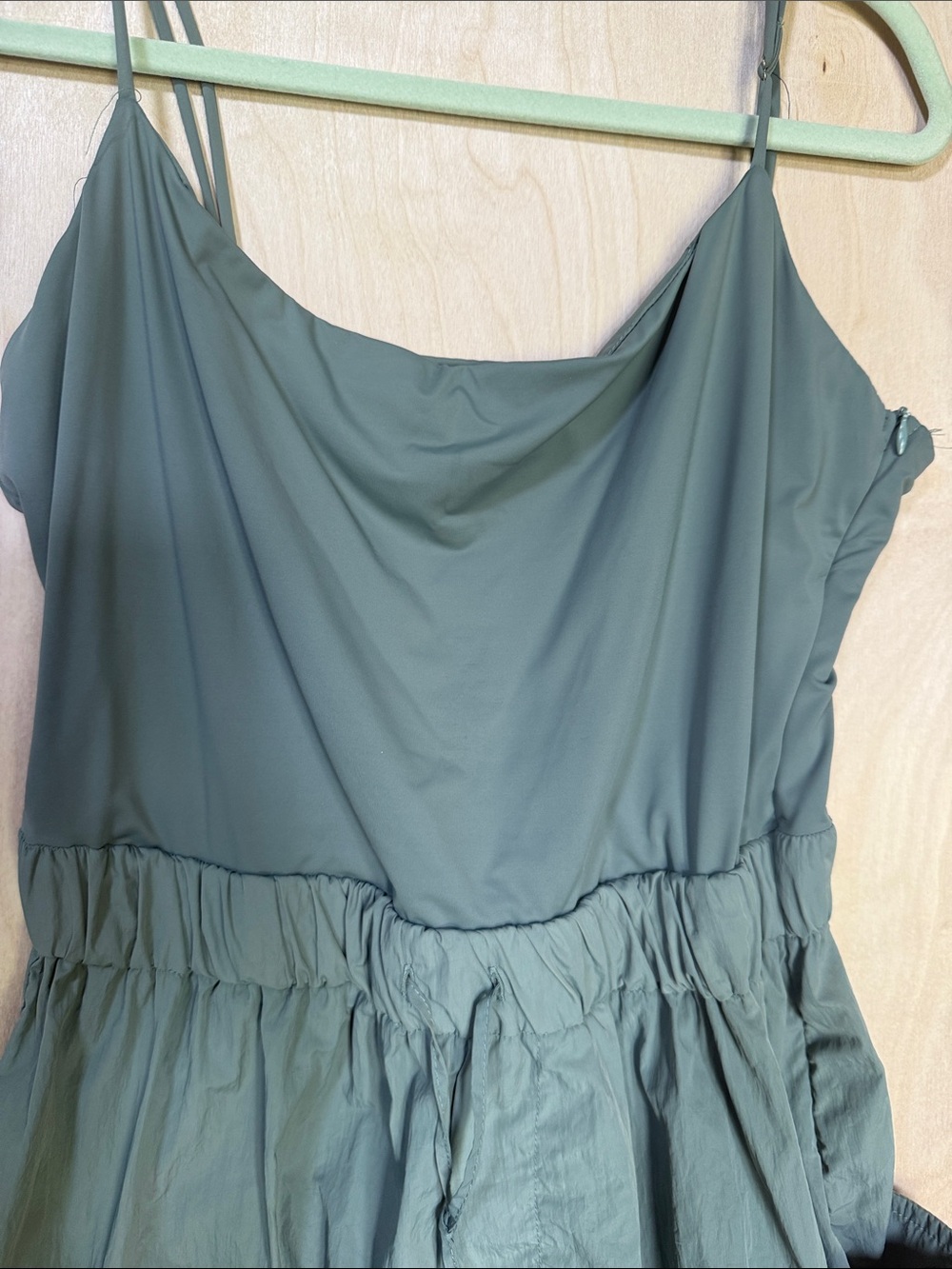 Lush Olive Green Spaghetti Strap Mini Dress - Picture 2 of 4